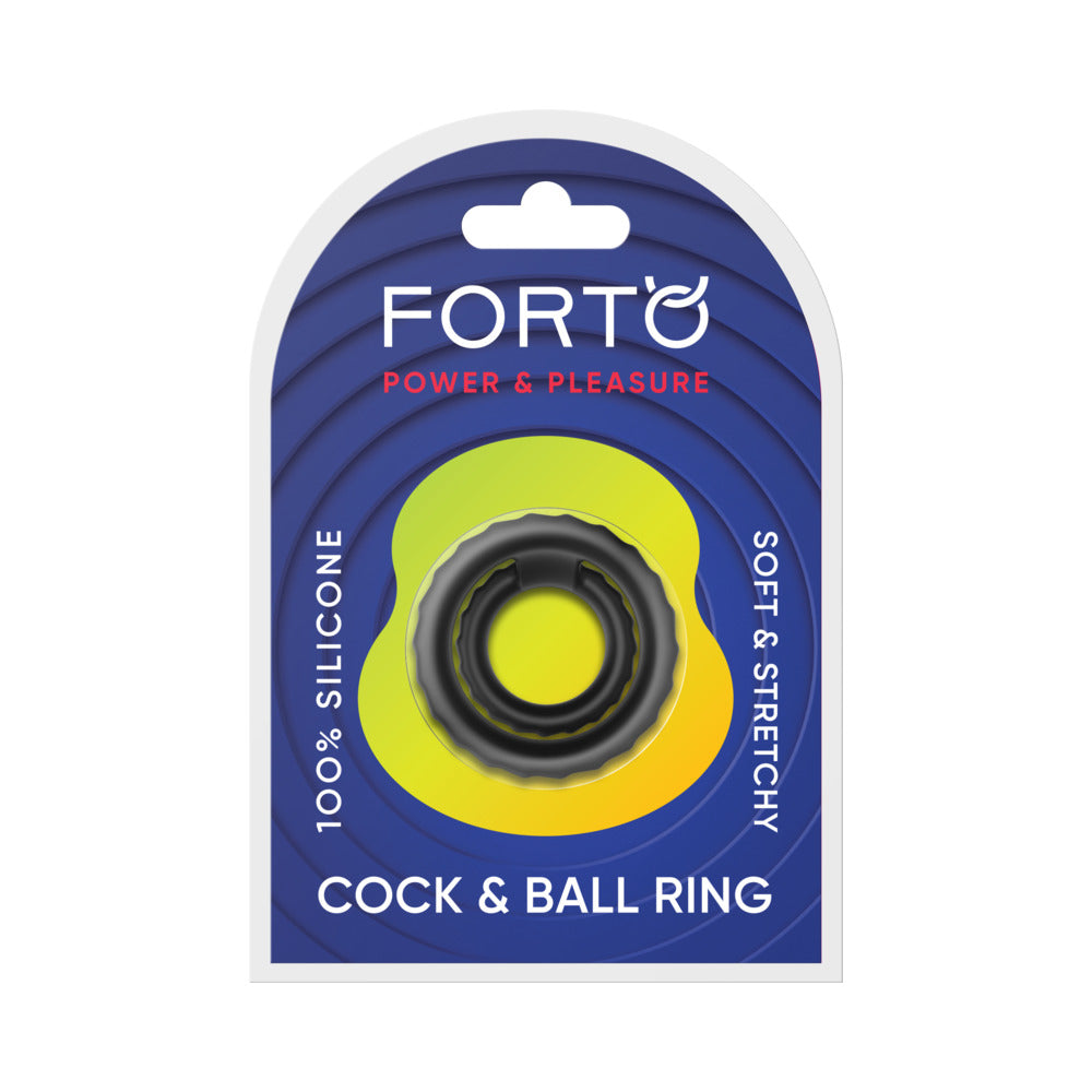 Forto F-43: Tiered Cock & Ball Ring Black by Vvole
