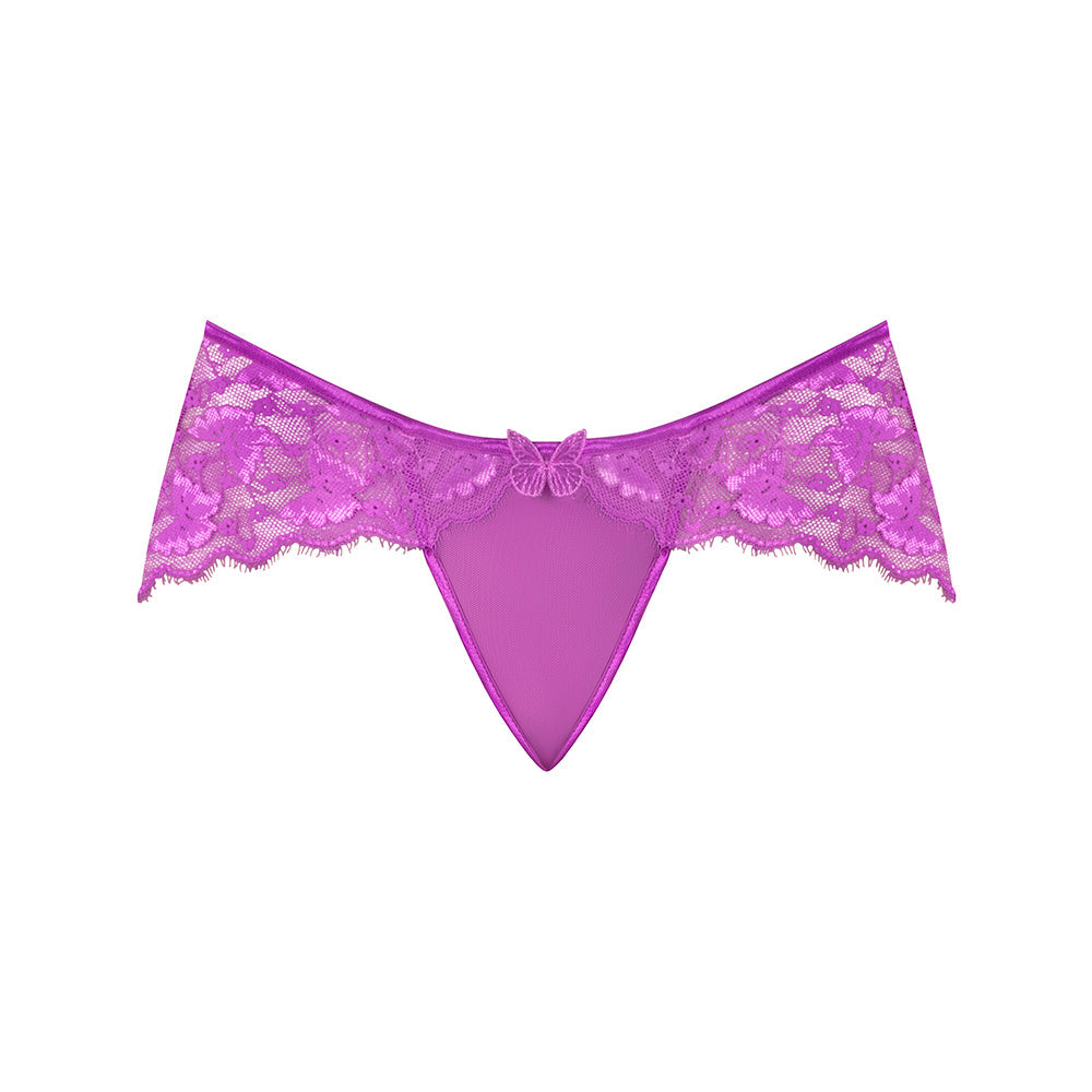 Magic Silk Butterfly Fantasies Boy Short Neon Purple S/M by Magic Silk