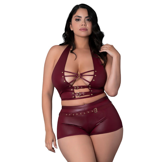 Lust Fetish Thalia Burgundy Queen Size by Male Power