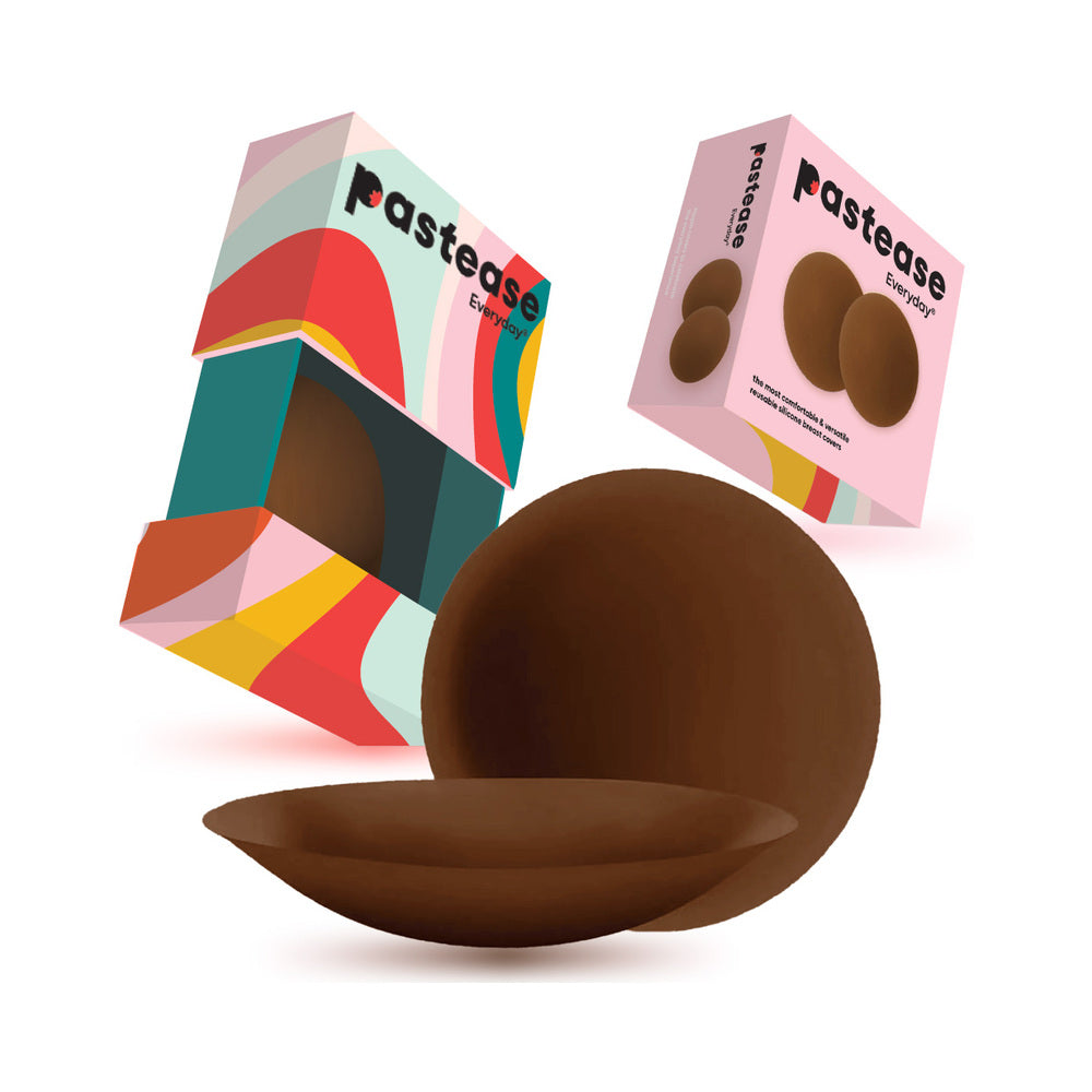 Pastease Halos Reusable Sticky Adhesive Silicone Nipple Cover Dark Small A-C Cup by Pastease