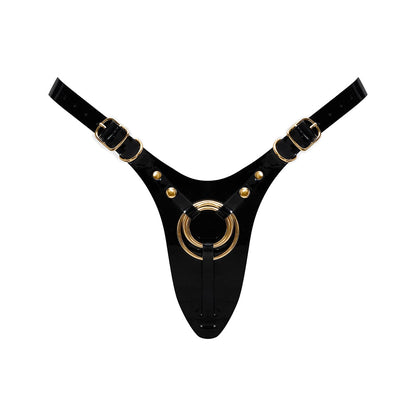 Strap-On-Me Leatherette Harness Fabulous One Size Black Glossy by Lovely Planet USA