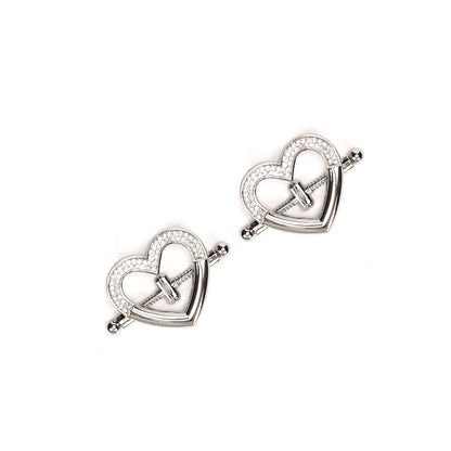 Liebe Seele- Heart-shaped Nipple Clamps with Rhinestones
