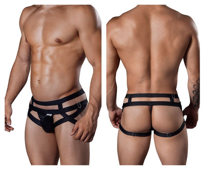 CandyMan -Strappy Jockstrap - Black