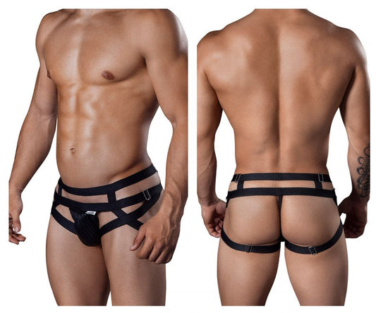 CandyMan -Strappy Jockstrap - Black