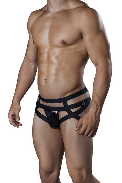 CandyMan -Strappy Jockstrap - Black