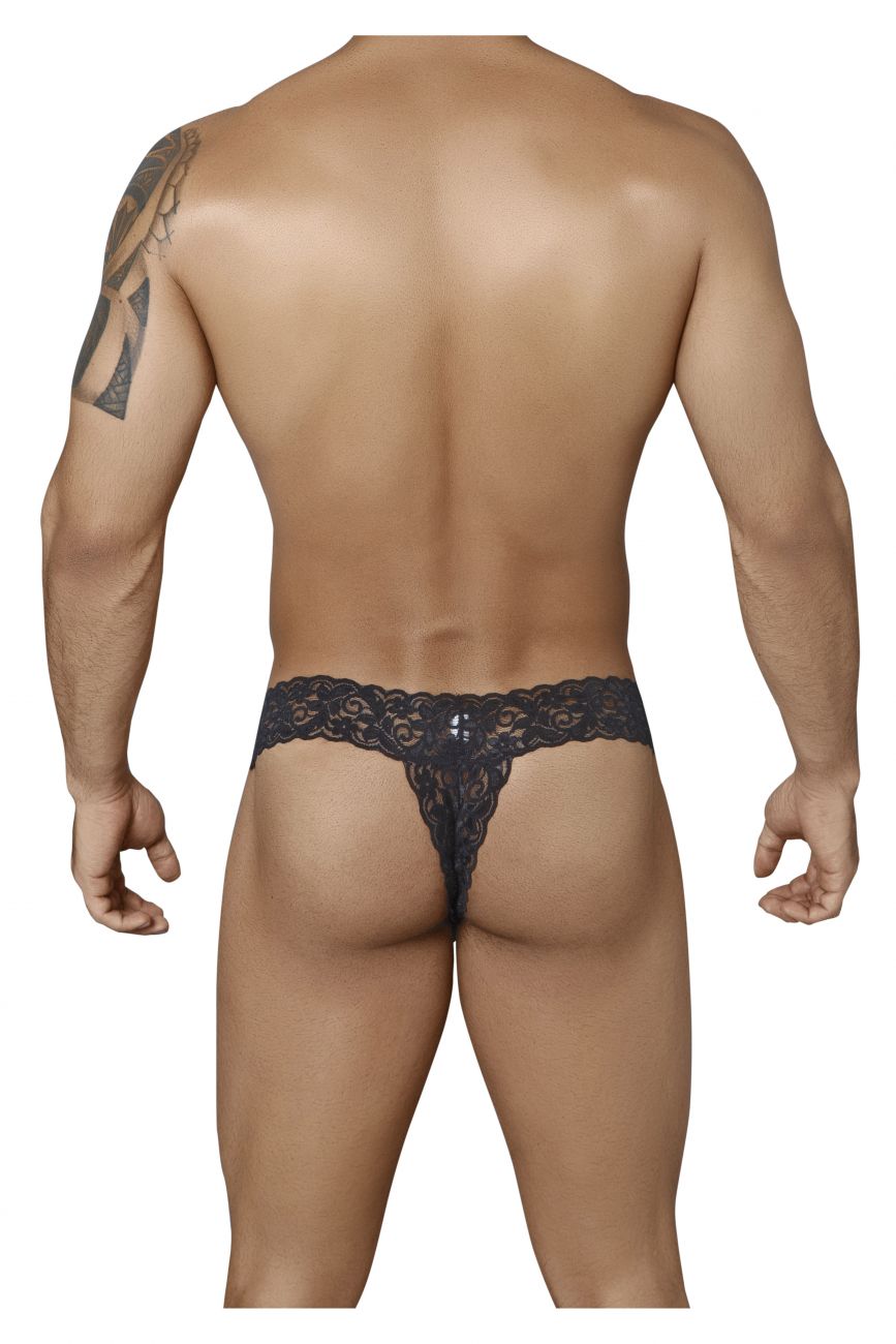 CandyMan - Peek a Boo Thongs - Black