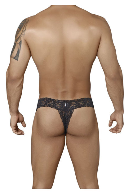 CandyMan - Peek a Boo Thongs - Black