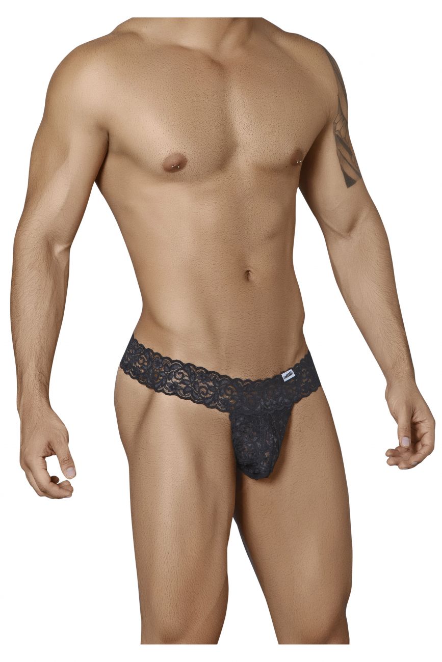 CandyMan - Peek a Boo Thongs - Black