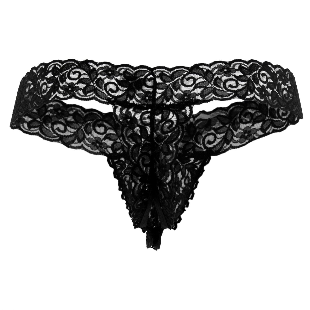CandyMan - Peek a Boo Thongs - Black