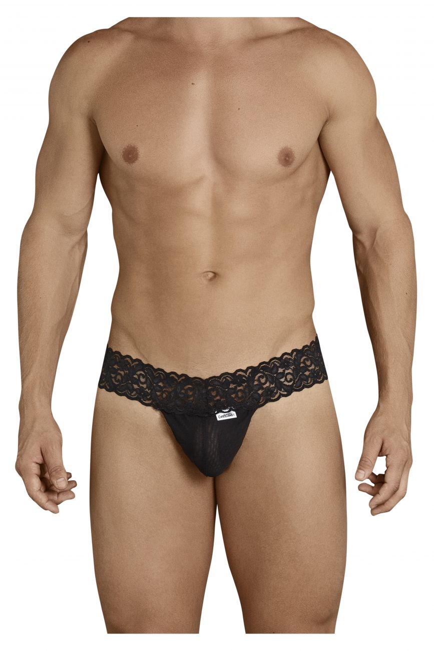 CandyMan Sexy Lace Thong- Black by CandyMan