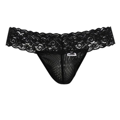 CandyMan Sexy Lace Thong- Black by CandyMan