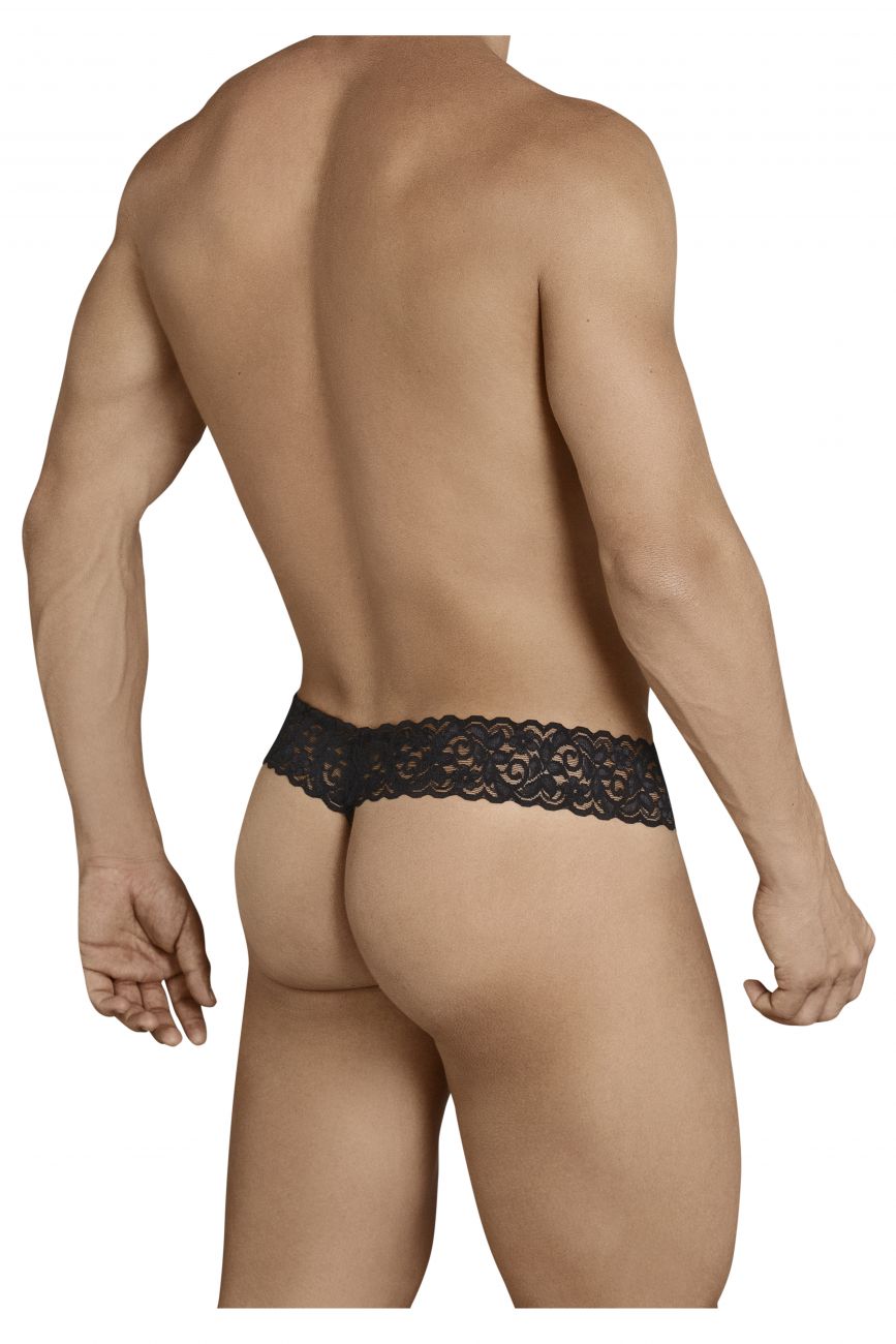 CandyMan Sexy Lace Thong- Black by CandyMan