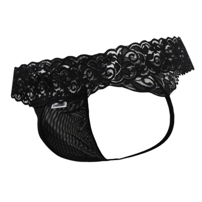 CandyMan Sexy Lace Thong- Black by CandyMan