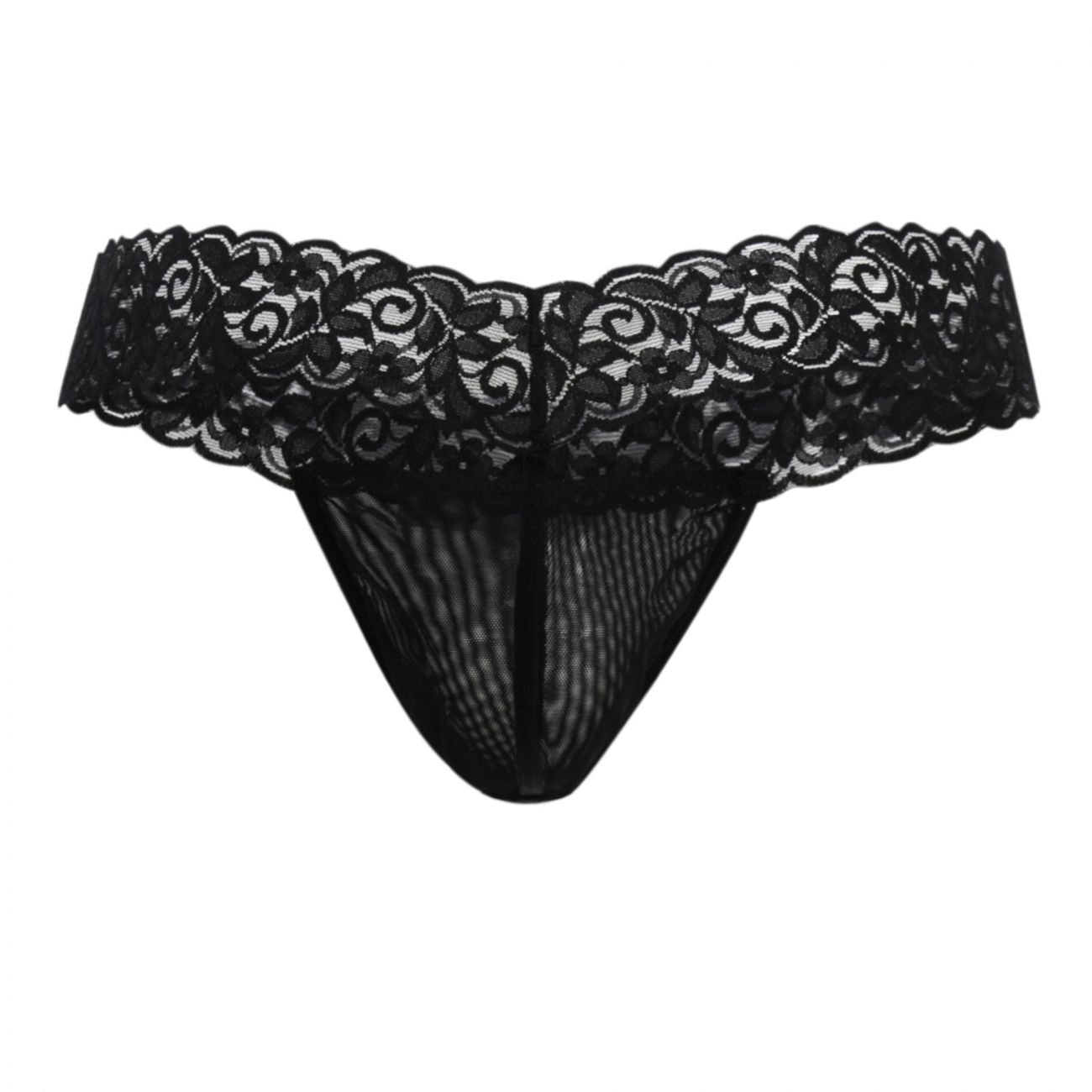 CandyMan Sexy Lace Thong- Black by CandyMan