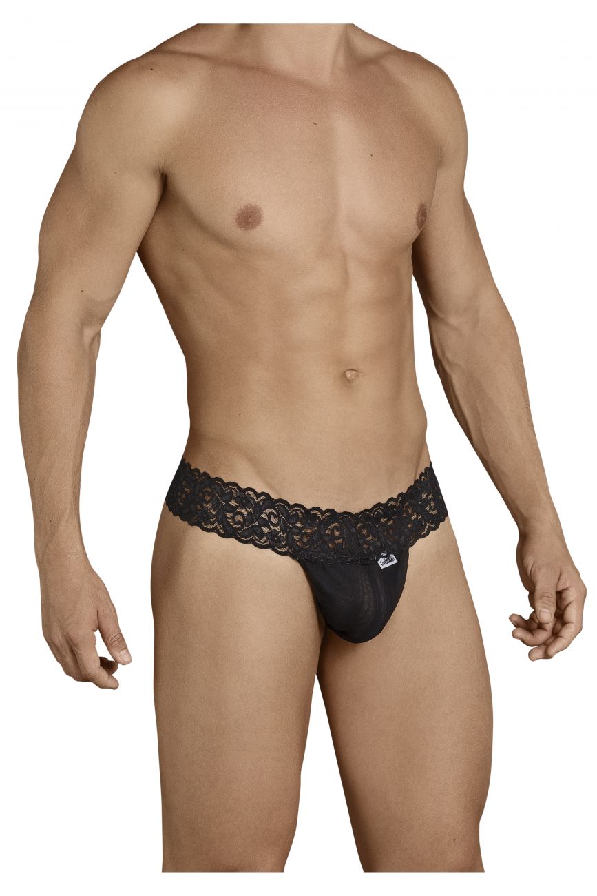 CandyMan Sexy Lace Thong- Black by CandyMan