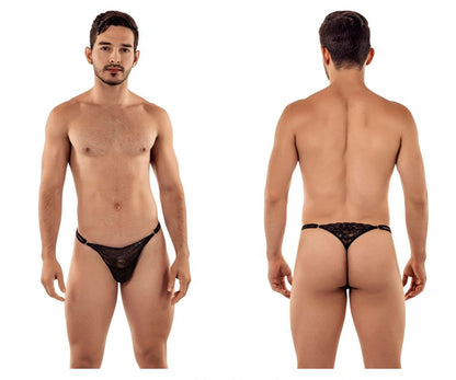 CandyMan 99421 Lace G-String Thongs Color Black by CandyMan