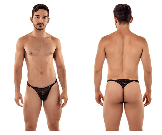 CandyMan 99421 Lace G-String Thongs Color Black by CandyMan