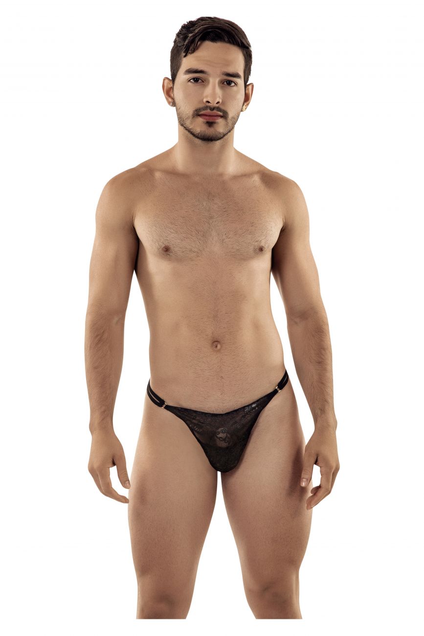 CandyMan 99421 Lace G-String Thongs Color Black by CandyMan
