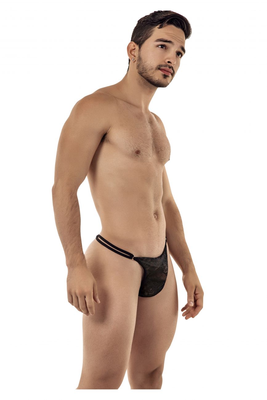 CandyMan 99421 Lace G-String Thongs Color Black by CandyMan