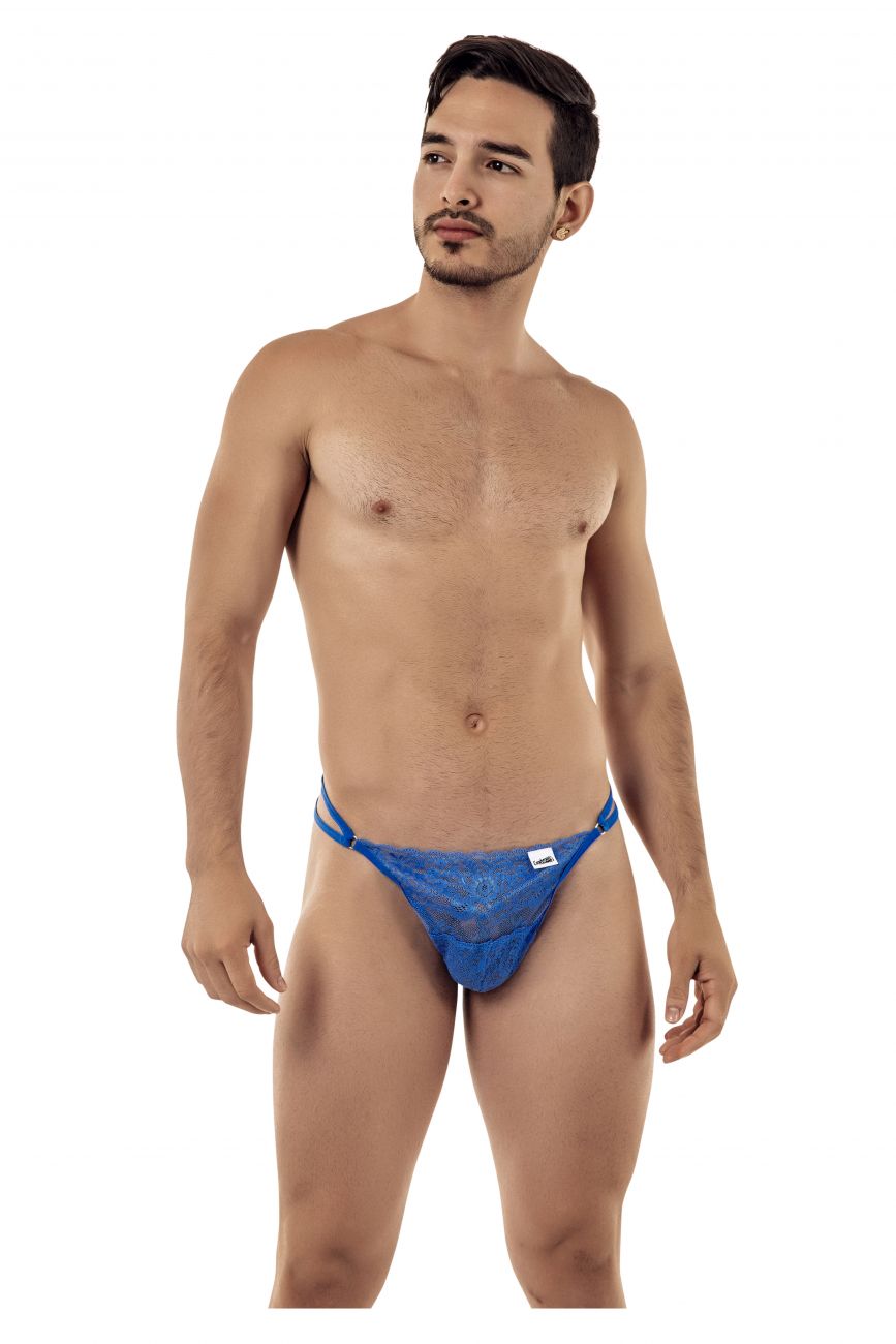 CandyMan Lace G-String Thong - Blue by CandyMan