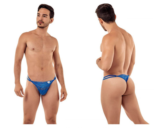 CandyMan Lace G-String Thong - Blue by CandyMan