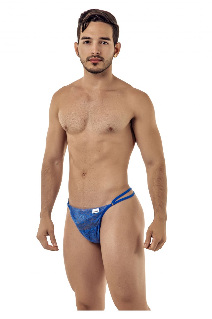 CandyMan Lace G-String Thong - Blue by CandyMan
