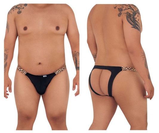 CandyMan X- Bikini Jockstrap - Black-Animal Print by CandyMan