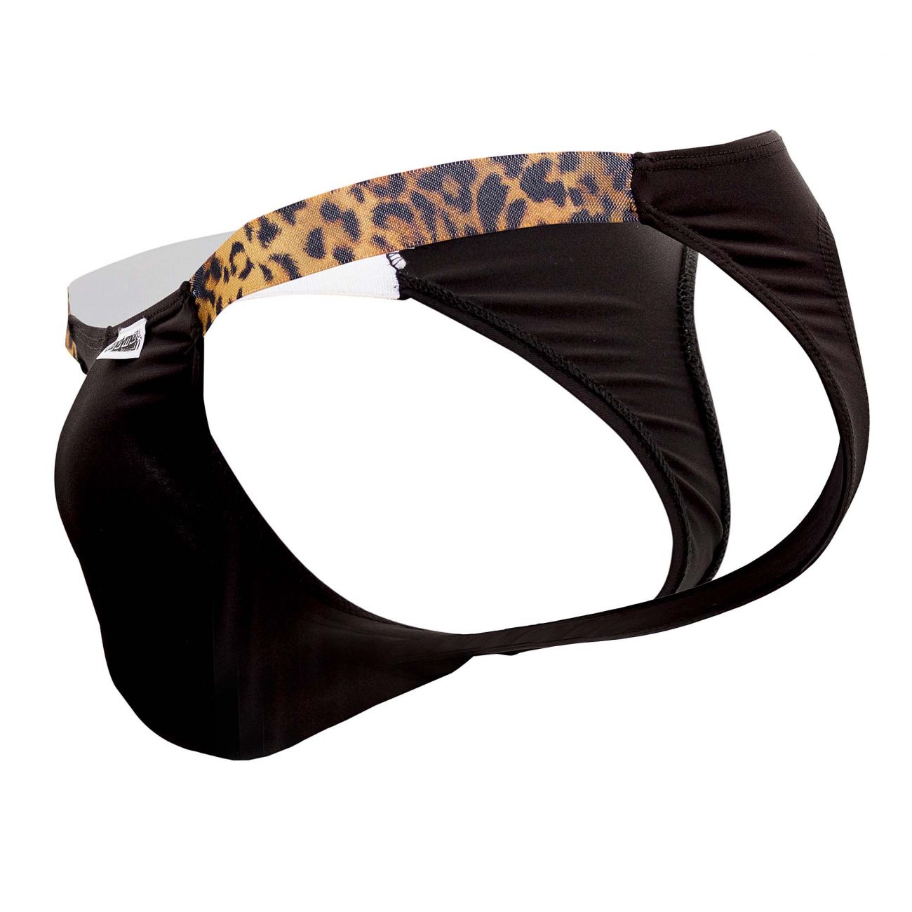 CandyMan X- Bikini Jockstrap - Black-Animal Print