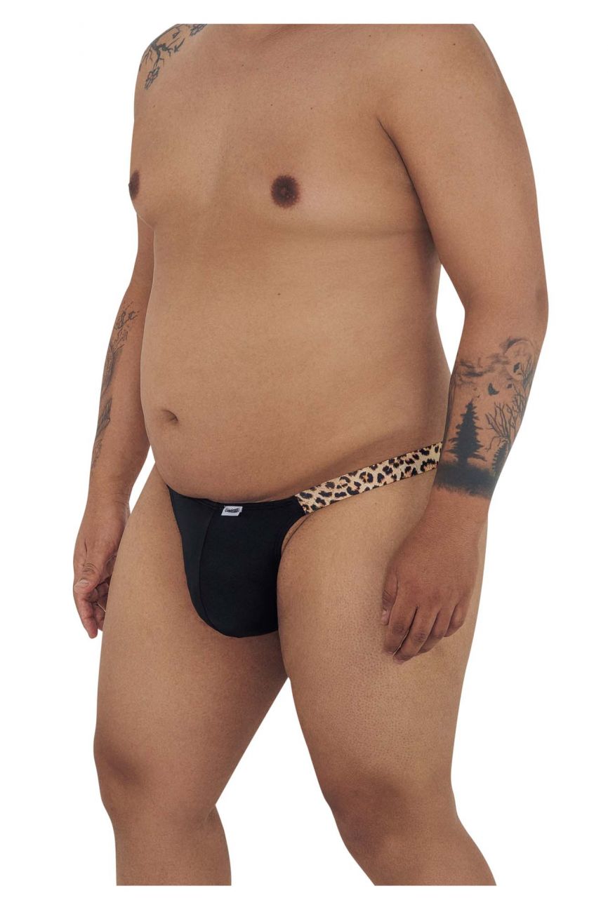 CandyMan X- Bikini Jockstrap - Black-Animal Print