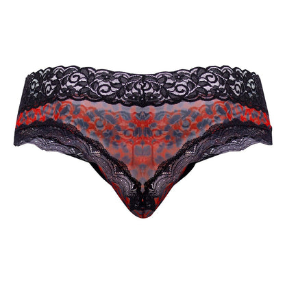 CandyMan - Mesh-Lace Thongs - Leopard Print