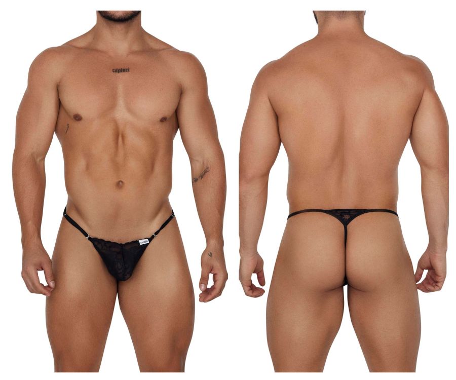 CandyMan - Lace Thongs - Black