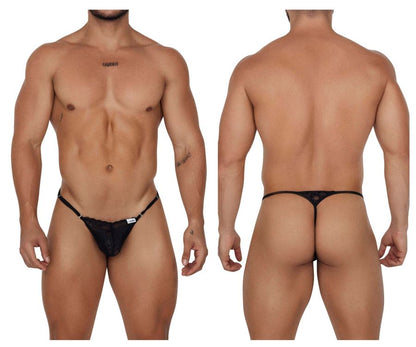 CandyMan - Lace Thongs - Black