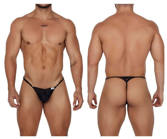 CandyMan - Lace Thongs - Black