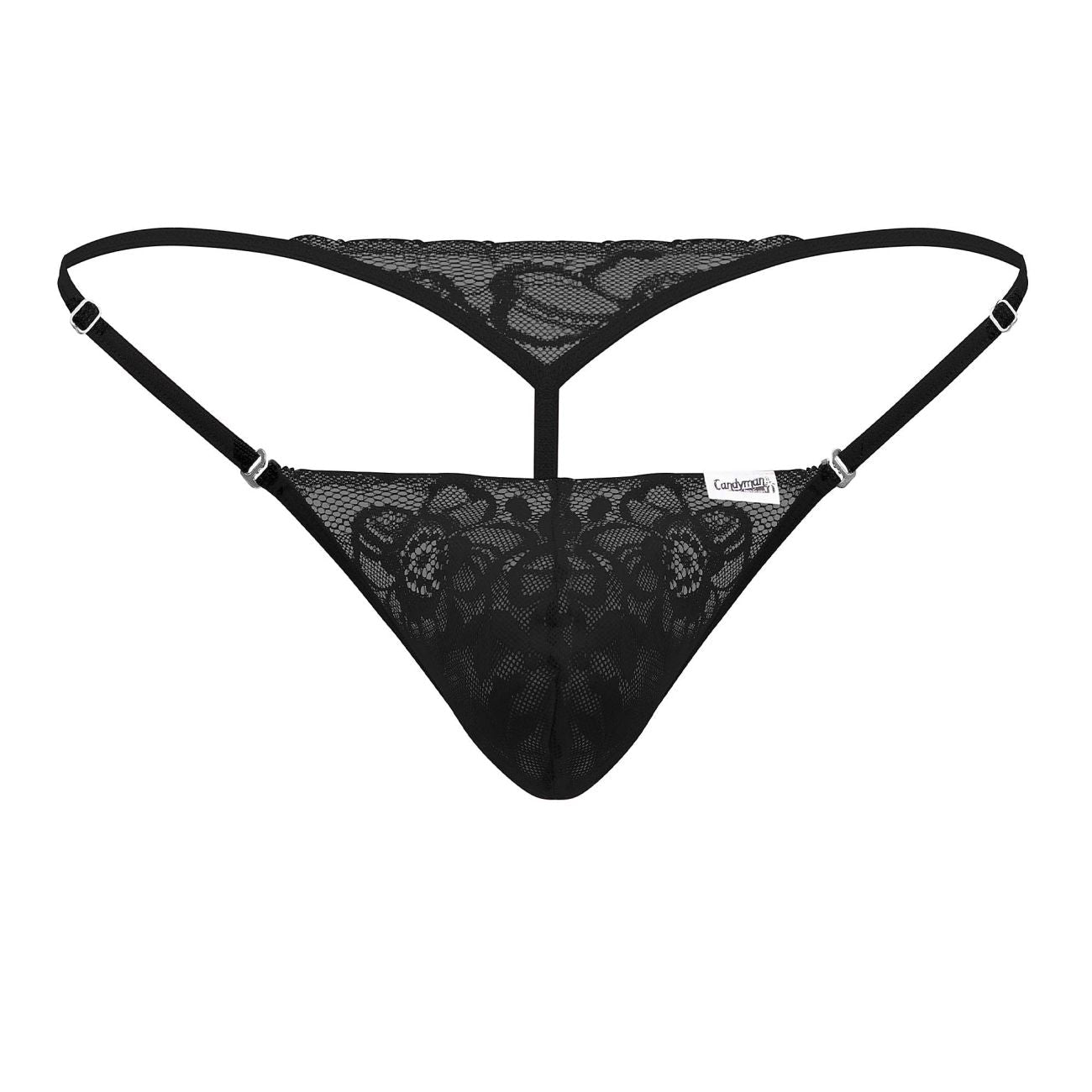 CandyMan - Lace Thongs - Black