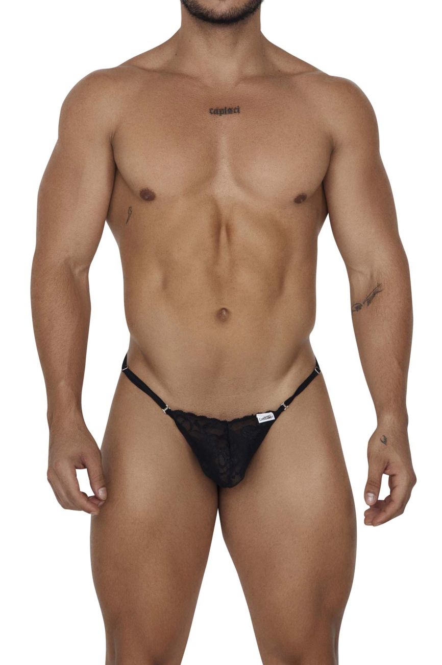 CandyMan - Lace Thongs - Black
