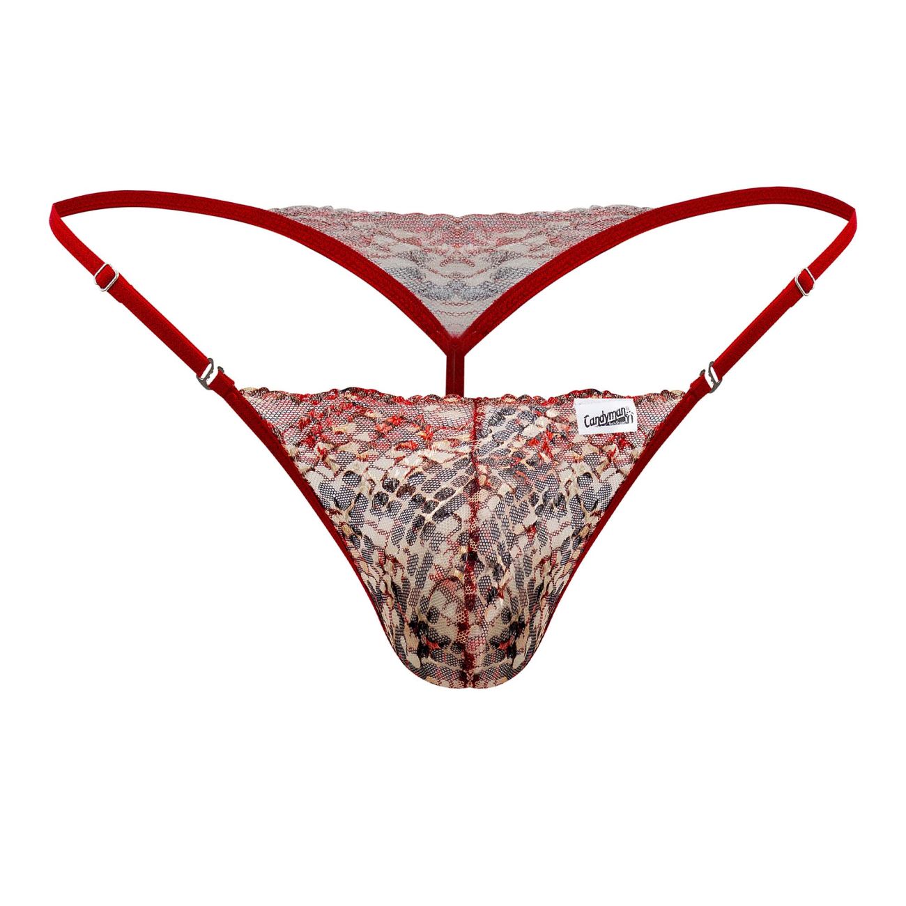 CandyMan - Lace Thongs - Red