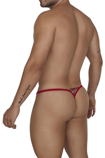 CandyMan - Lace Thongs - Red