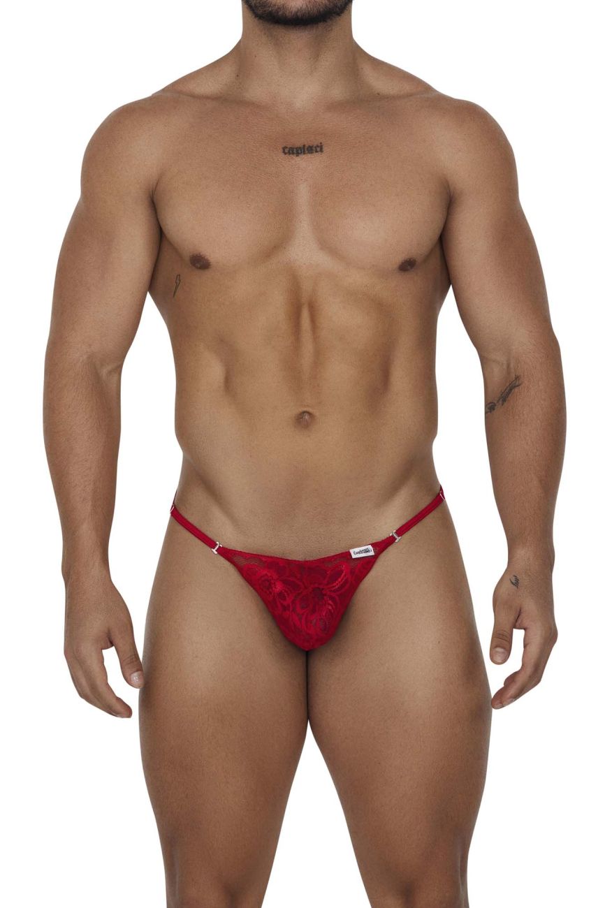 CandyMan - Lace Thongs - Red