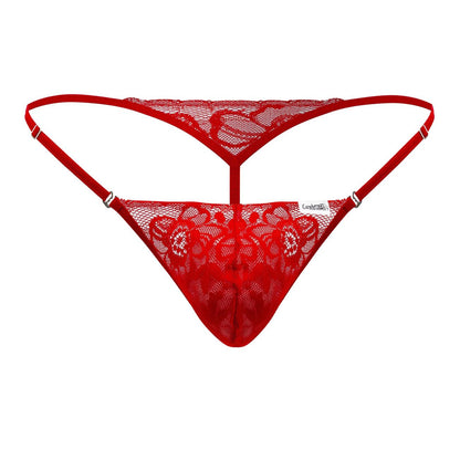 CandyMan - Lace Thongs - Red