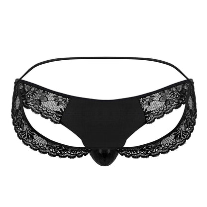 CandyMan - Lace Jockstrap - Black