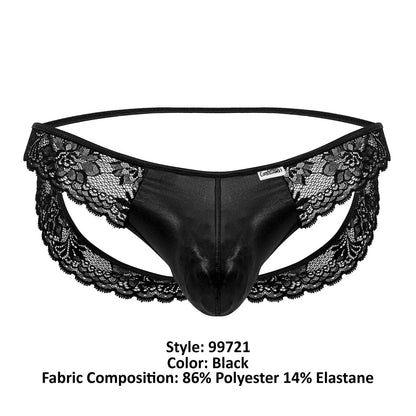 CandyMan - Lace Jockstrap - Black