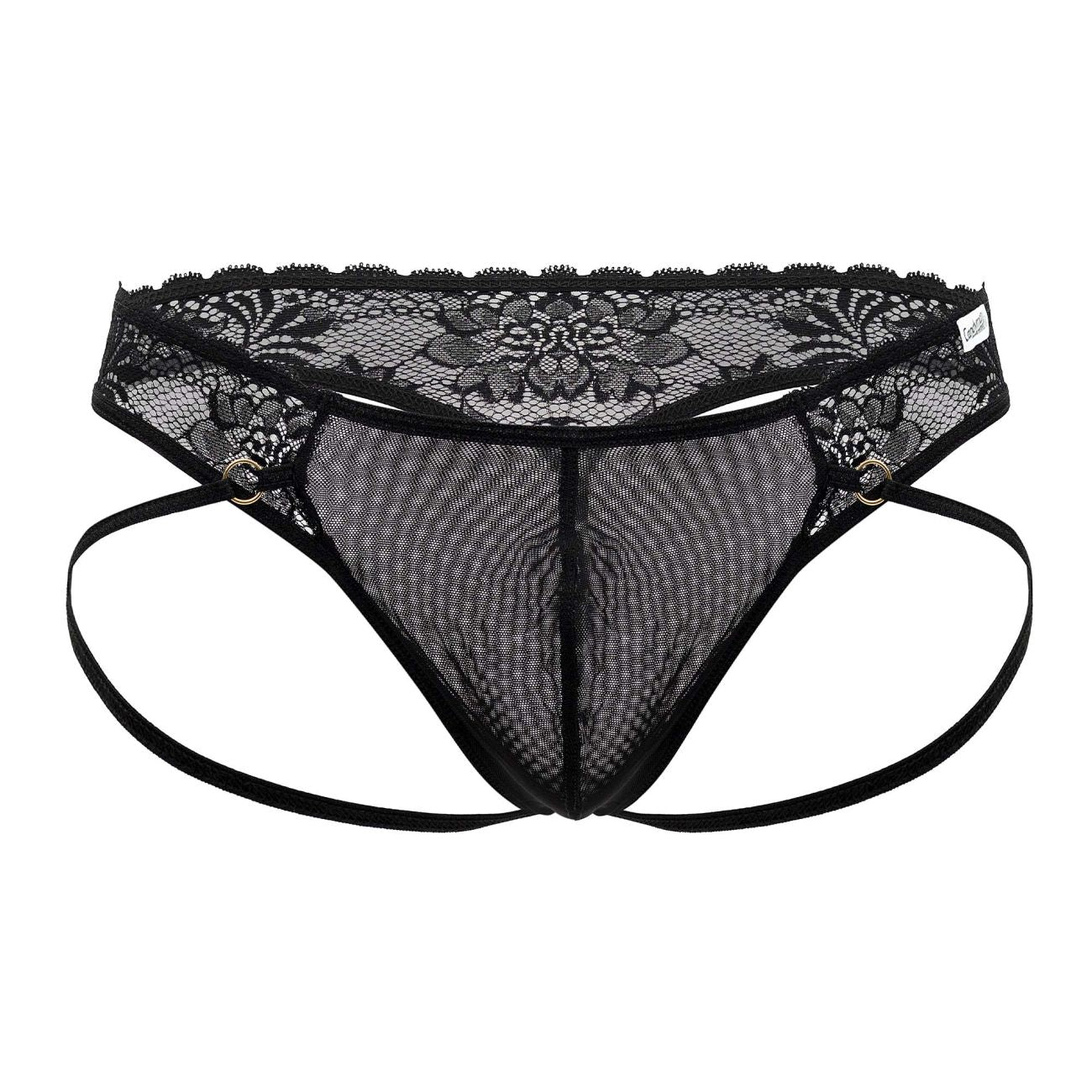 CandyMan Lace Jock Thong - Black by CandyMan