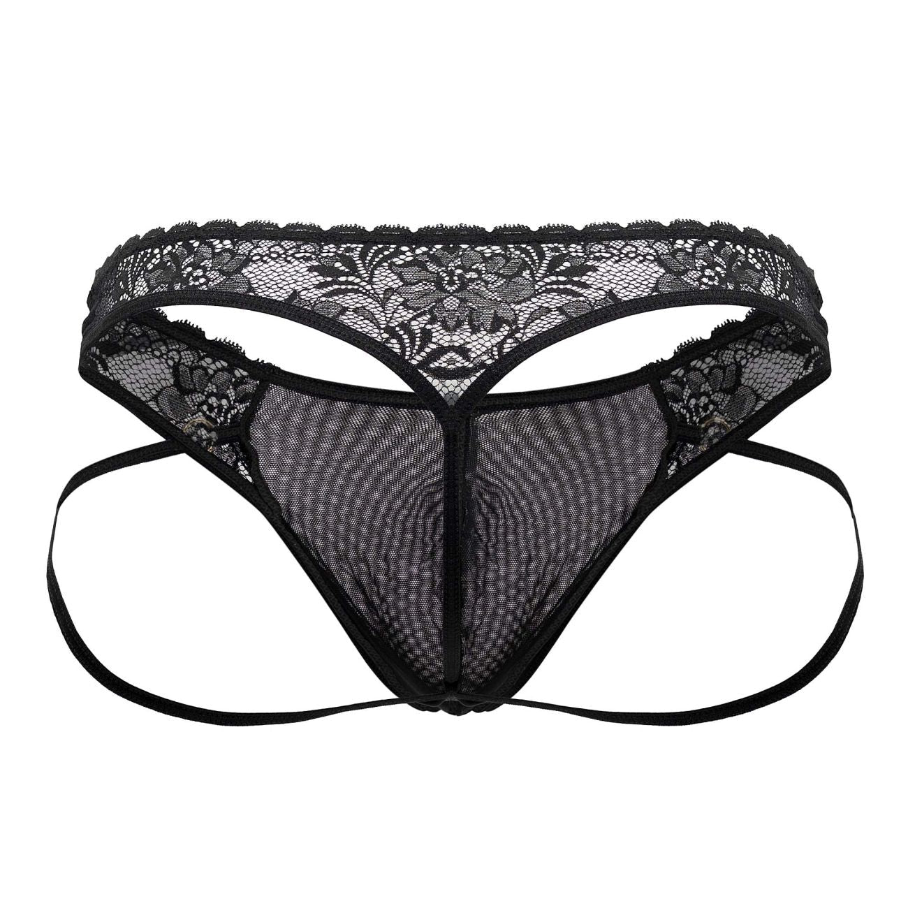 CandyMan Lace Jock Thong - Black by CandyMan