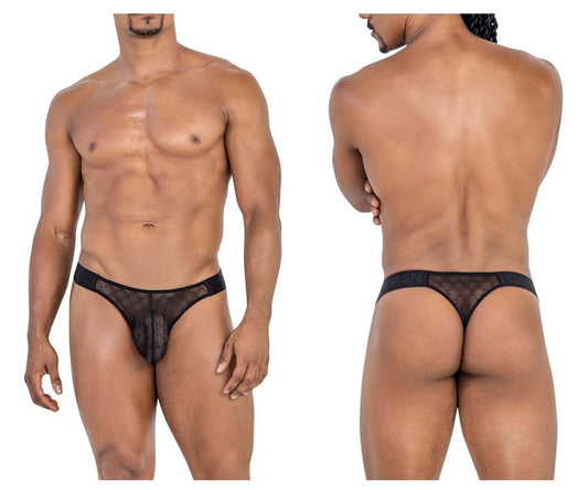 CandyMan Mesh Thong - Black by CandyMan