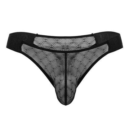 CandyMan Mesh Thong - Black by CandyMan