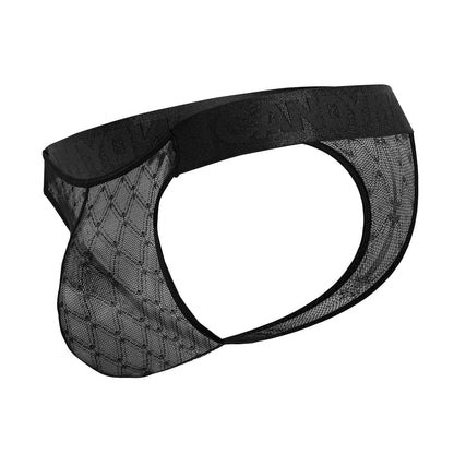 CandyMan Mesh Thong - Black by CandyMan