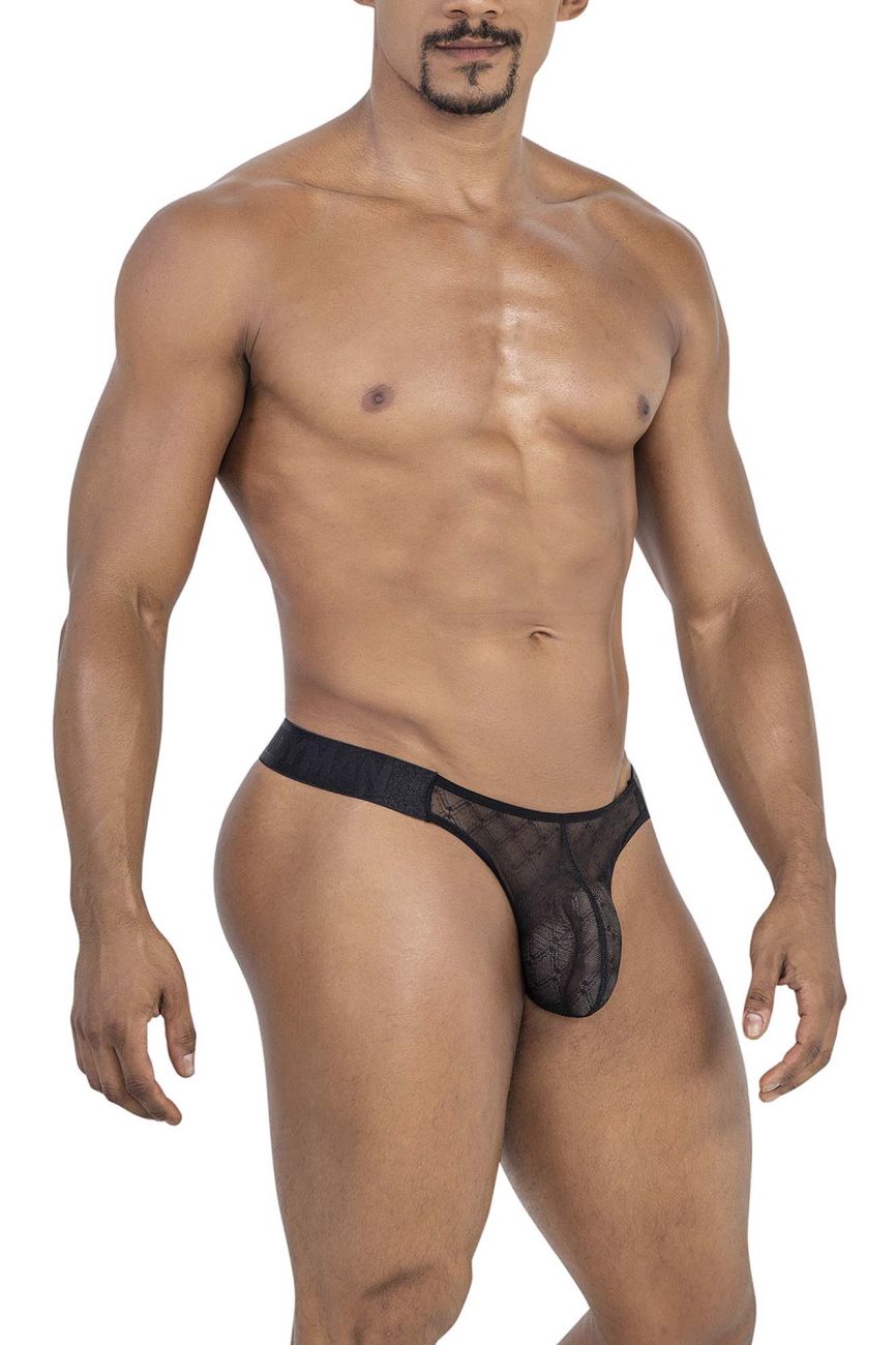CandyMan Mesh Thong - Black by CandyMan
