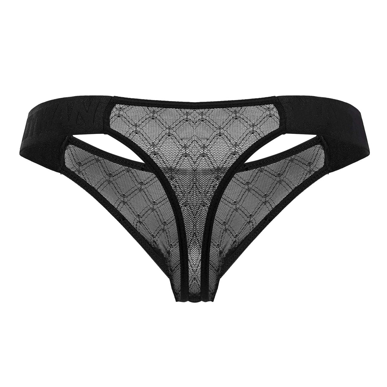 CandyMan Mesh Thong - Black by CandyMan