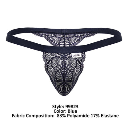 CandyMan Lace Thongs - Blue by CandyMan