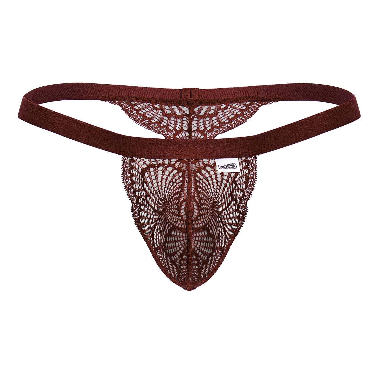CandyMan Lace Thong - Wine by CandyMan